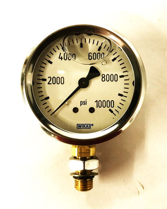 Wika 2.5" Liquid Filled 10,000 PSI Pressure Gauge 213-53 2.5 NOS