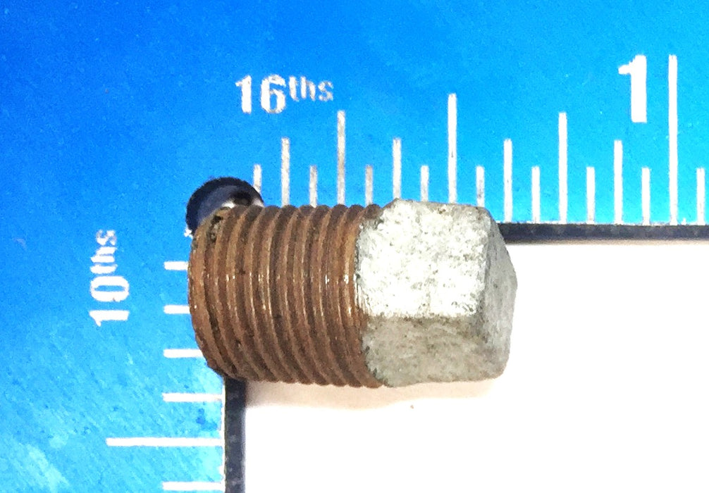 UNBRANDED 1/8" MPT Galvanized Steel Square Head Plug [Lot of 9] NOS