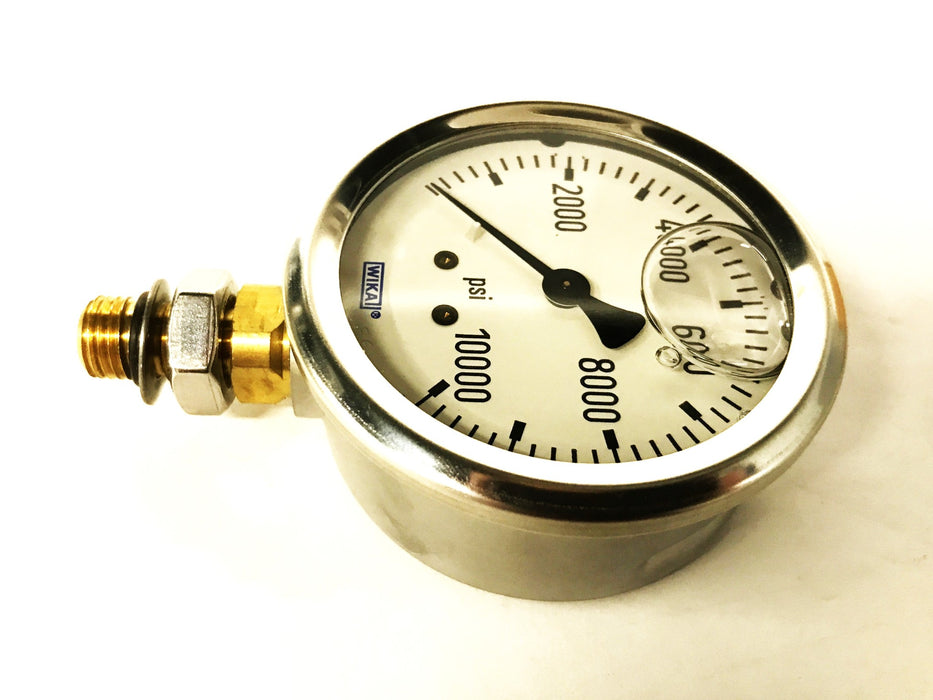 Wika 2.5" Liquid Filled 10,000 PSI Pressure Gauge 213-53 2.5 NOS