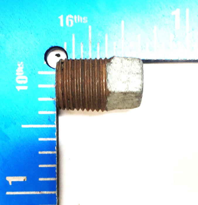 UNBRANDED 1/8" MPT Galvanized Steel Square Head Plug [Lot of 9] NOS