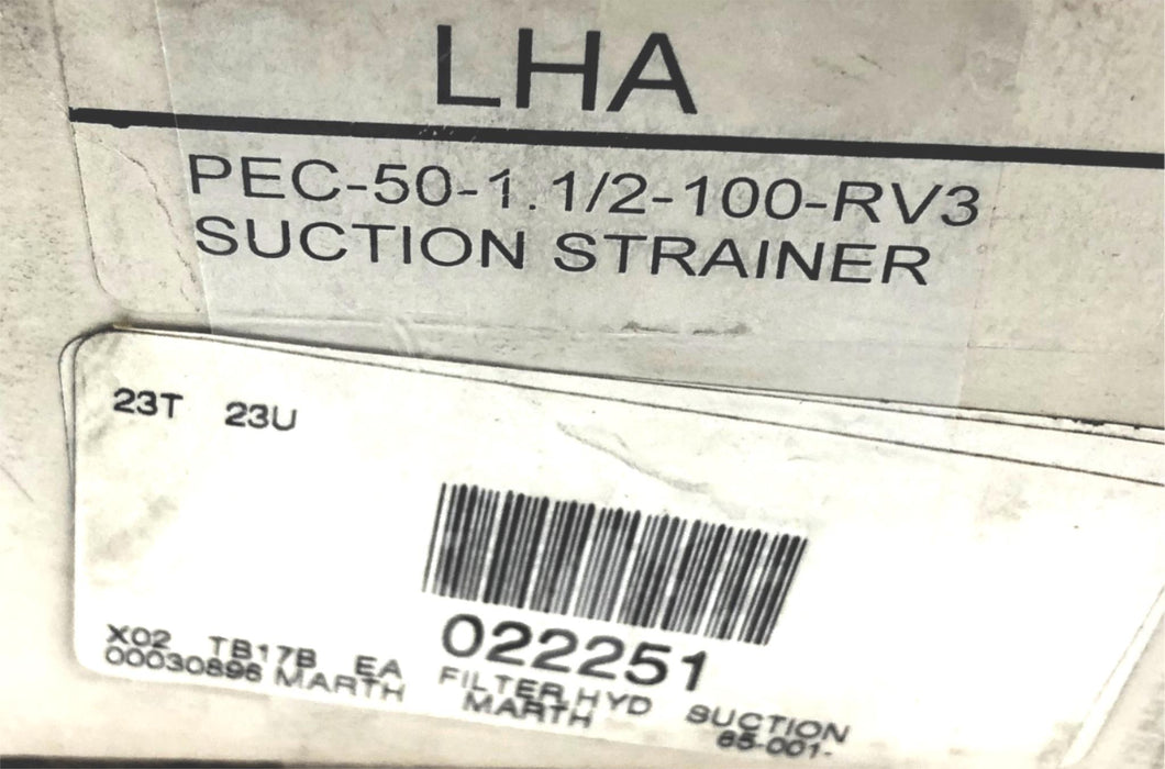 Marth LHA Hydraulic Suction Strainer 7028 (022251) NOS