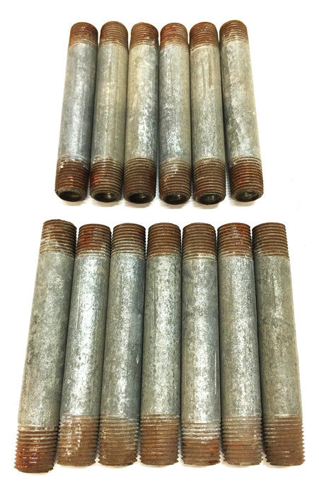 UNBRANDED 1/8" X 2-1/2"Galvanized Nipple [Lot of 13] NOS
