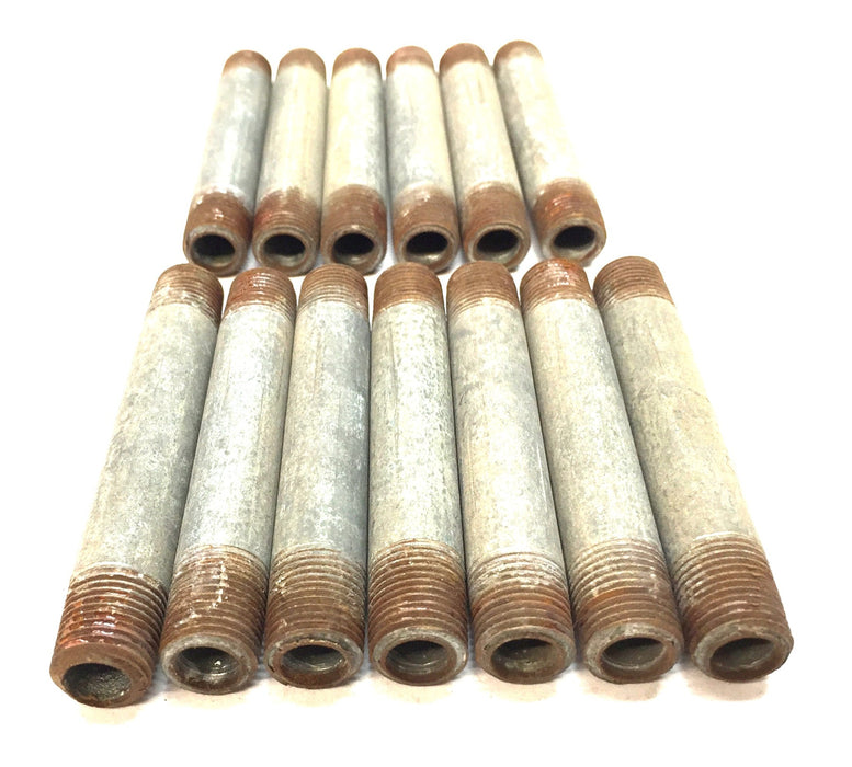 UNBRANDED 1/8" X 2-1/2"Galvanized Nipple [Lot of 13] NOS