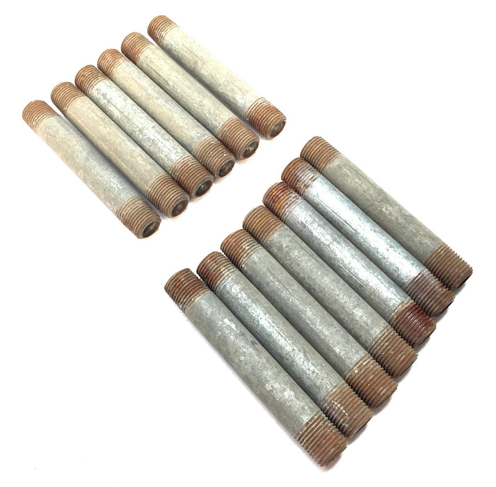 UNBRANDED 1/8" X 2-1/2"Galvanized Nipple [Lot of 13] NOS