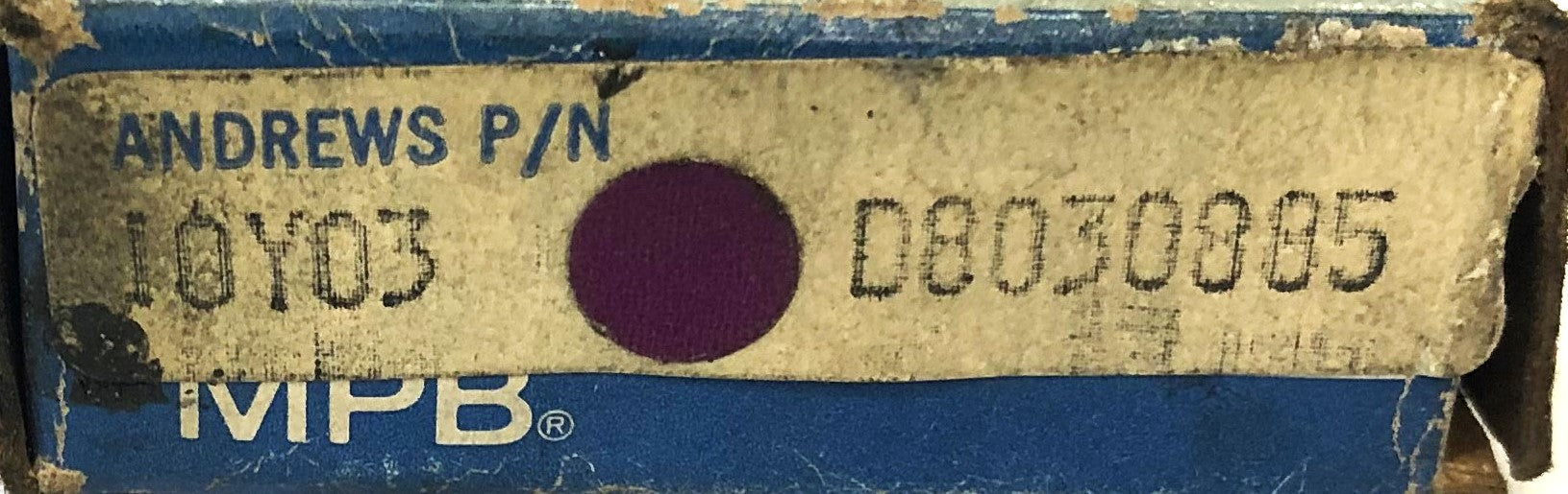 Andrew's Bearing Co MPB Thrust Ball Bearing 10Y03 (D8030885) NOS