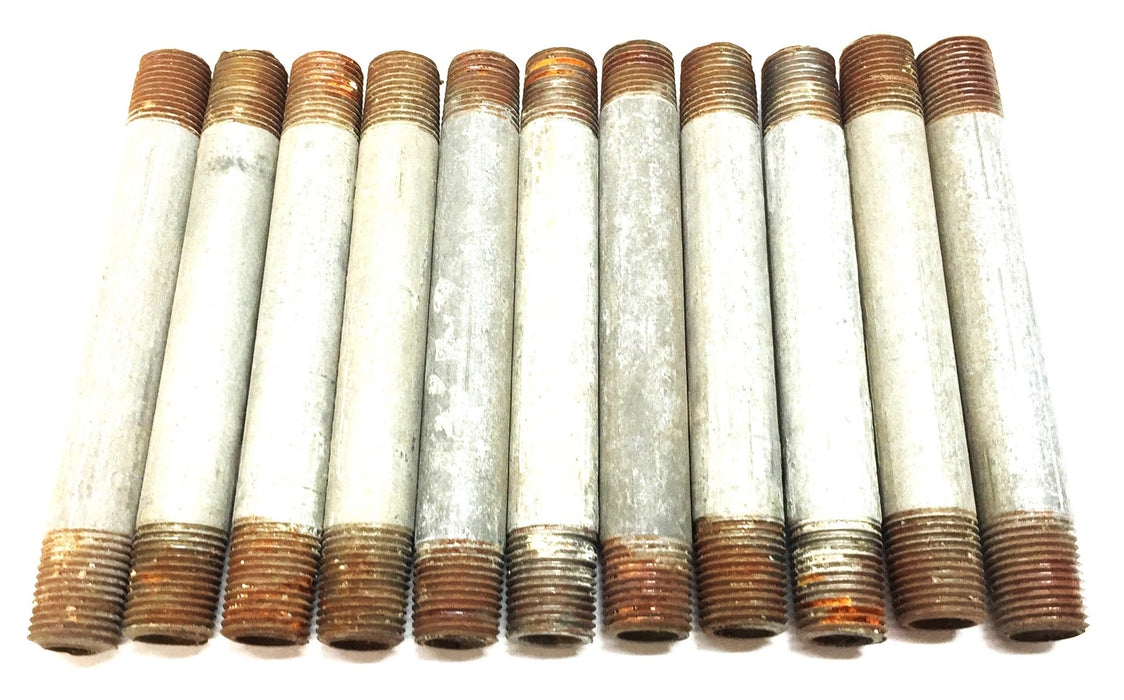 UNBRANDED 1/8" X 3" Galvanized Nipple [Lot of 11] NOS