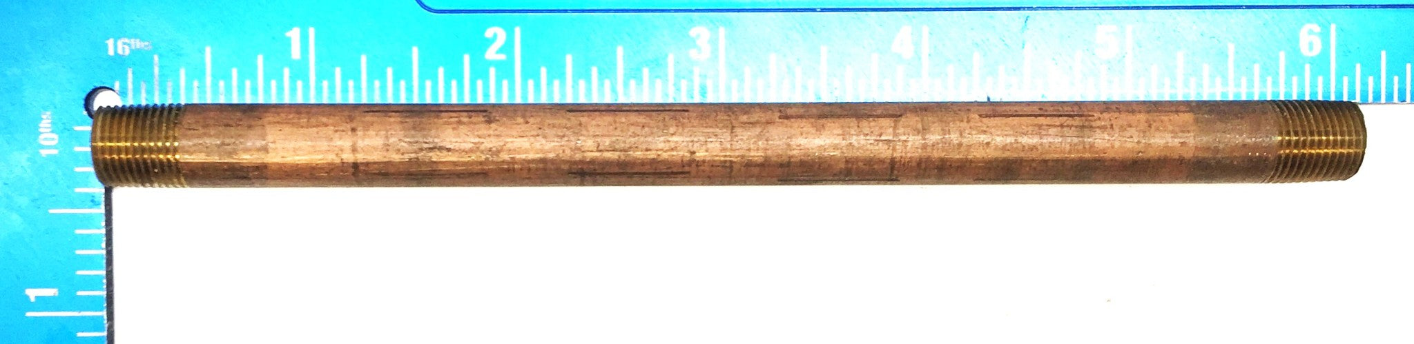 UNBRANDED 1/8" X 6" Brass Nipple [Lot of 4] NOS