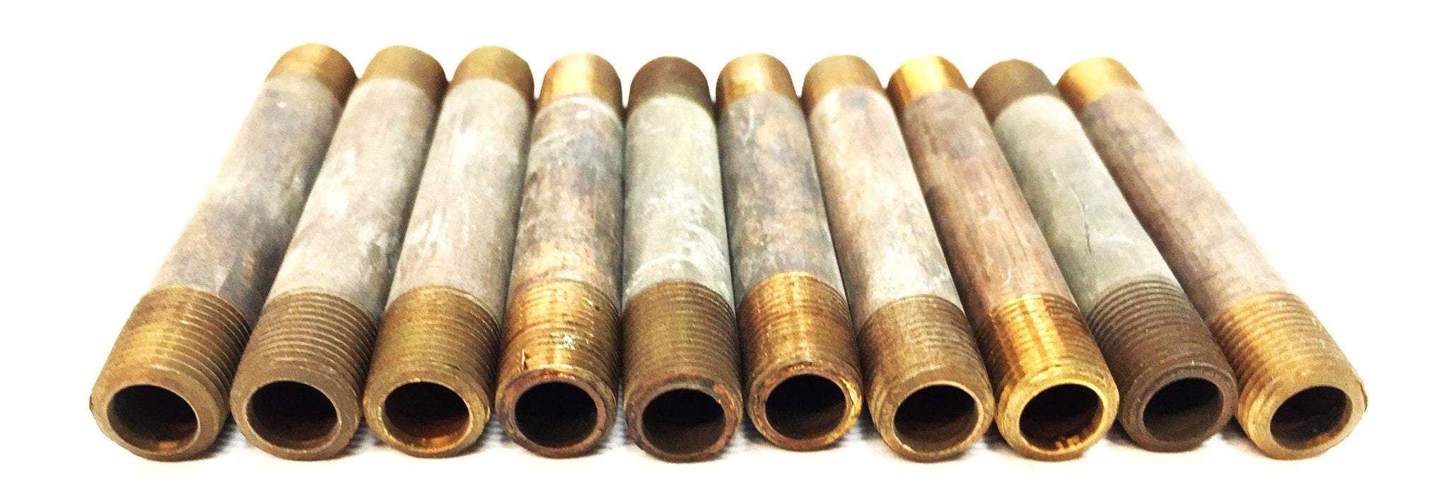 UNBRANDED 1/8" x 2-1/2" Brass Nipple [Lot of 10] NOS
