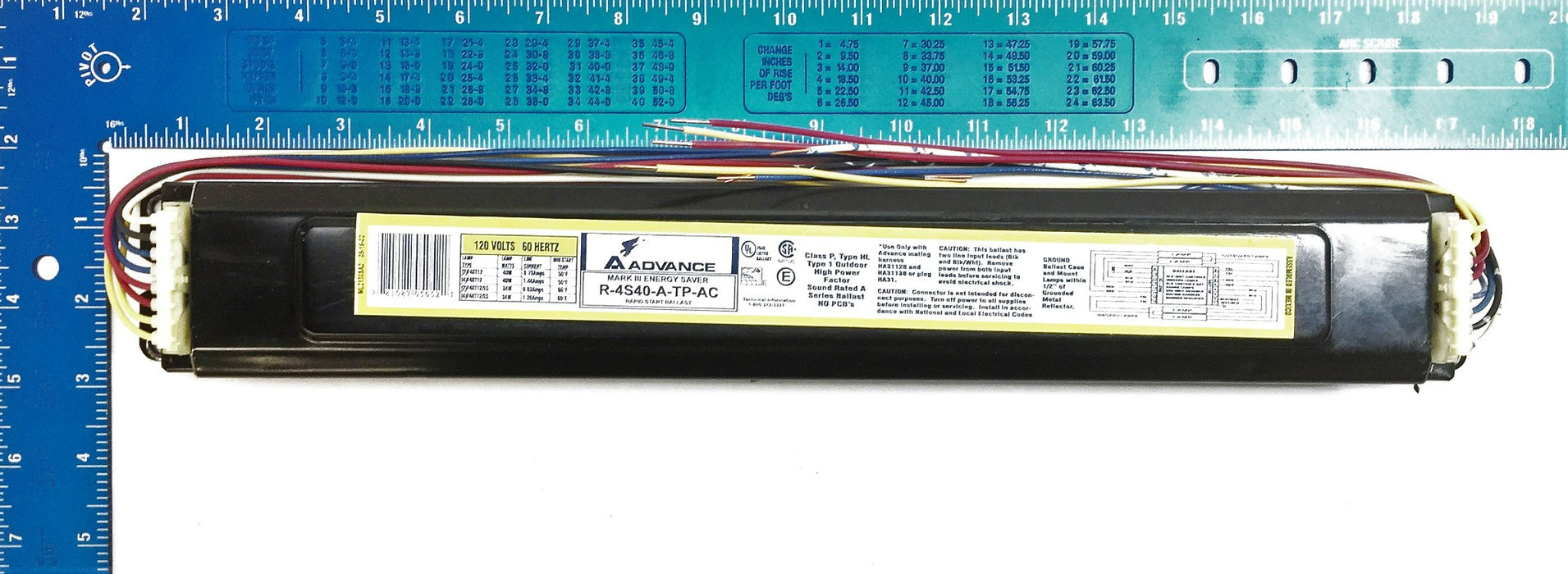 Advance Rapid Start Ballast R4S40ATPAC (3VK01) NOS