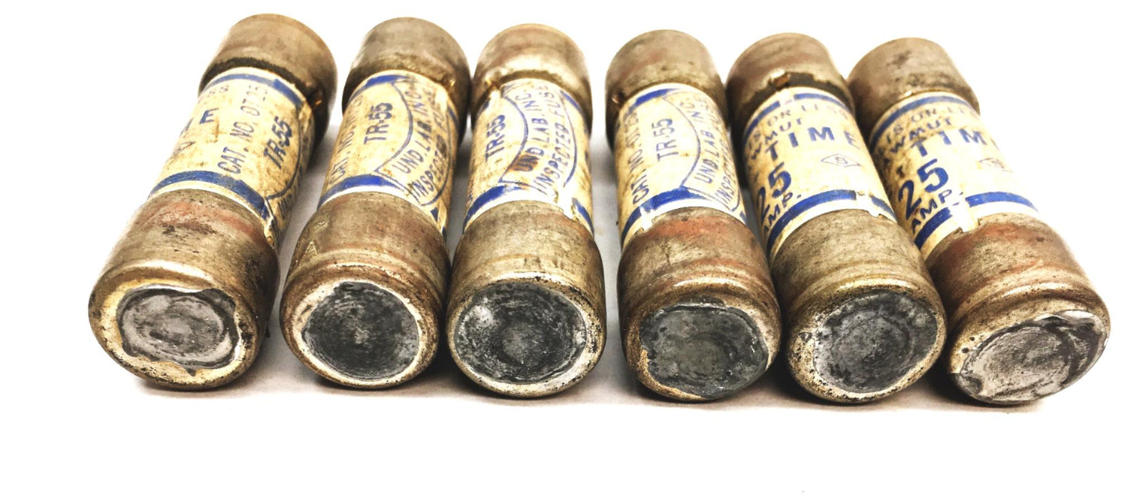 Shawmut One-Time 250 Volt Fuse 25 Amp [Lot of 6] NOS
