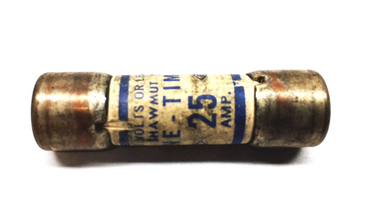 Shawmut One-Time 250 Volt Fuse 25 Amp [Lot of 6] NOS