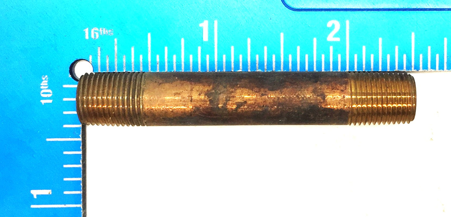 UNBRANDED 1/8" x 2-1/2" Brass Nipple [Lot of 8] NOS