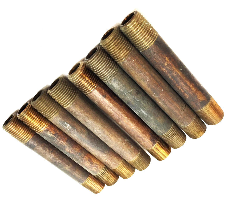 UNBRANDED 1/8" x 2-1/2" Brass Nipple [Lot of 8] NOS