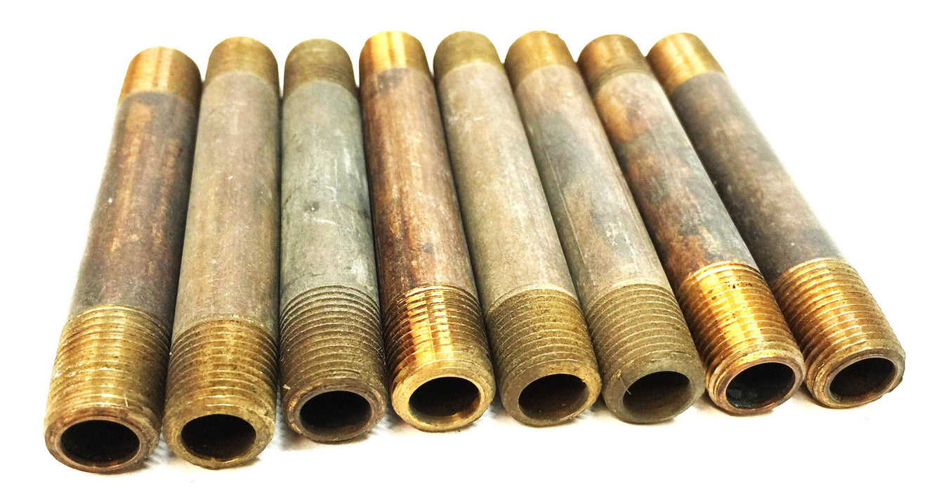 UNBRANDED 1/8" x 2-1/2" Brass Nipple [Lot of 8] NOS