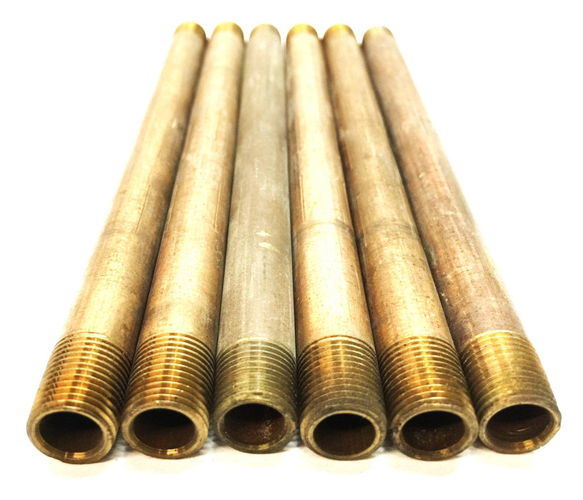 UNBRANDED 1/8" x 5" Brass Nipple [Lot of 6] NOS