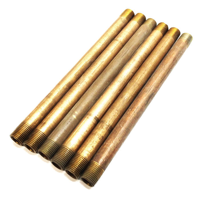 UNBRANDED 1/8" x 5" Brass Nipple [Lot of 6] NOS