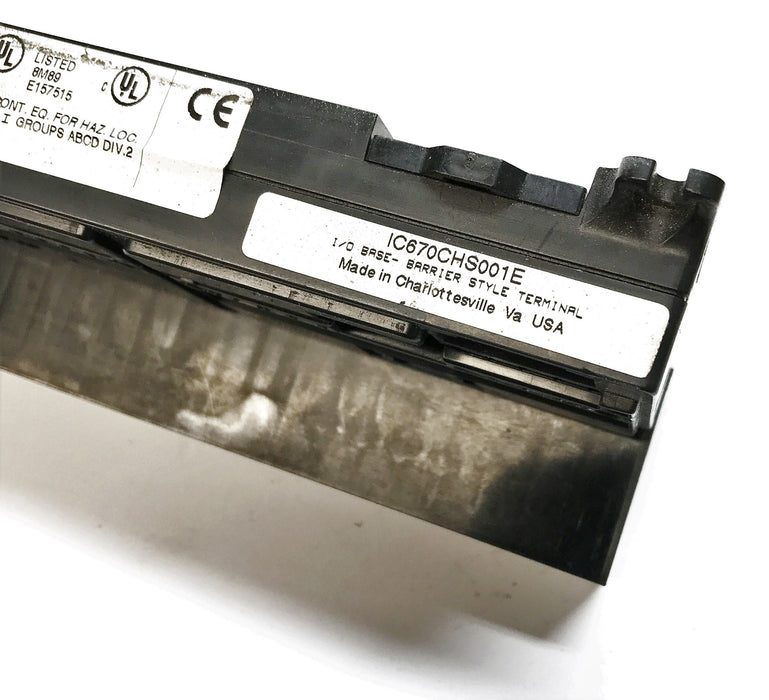 GE/Fanuc In/Out Barrier Style Terminal Base w/ Aux Terminal Strip IC670CHS001E