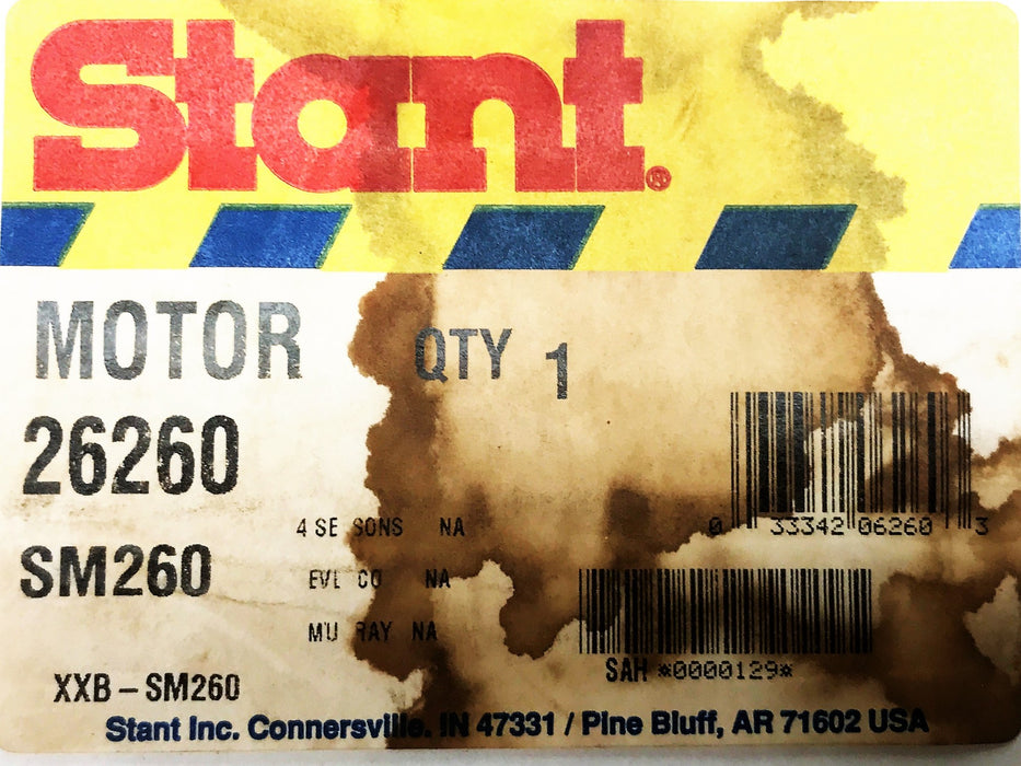Stant HVAC Blower Motor 26260 NOS