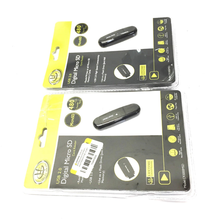 Gear Head Black Digital Micro SD Card Reader CR3000MSD [Lot of 2] NOS