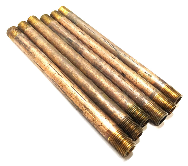 UNBRANDED 1/8" x 5-1/2" Brass Nipple [Lot of 6] NOS
