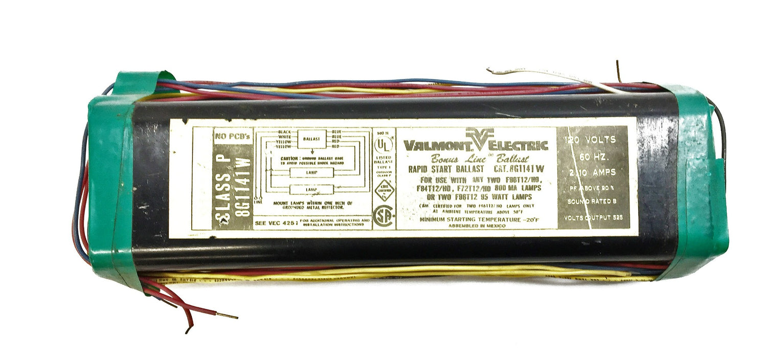 Valmont Electric Rapid Start Ballast 8G1141W NOS