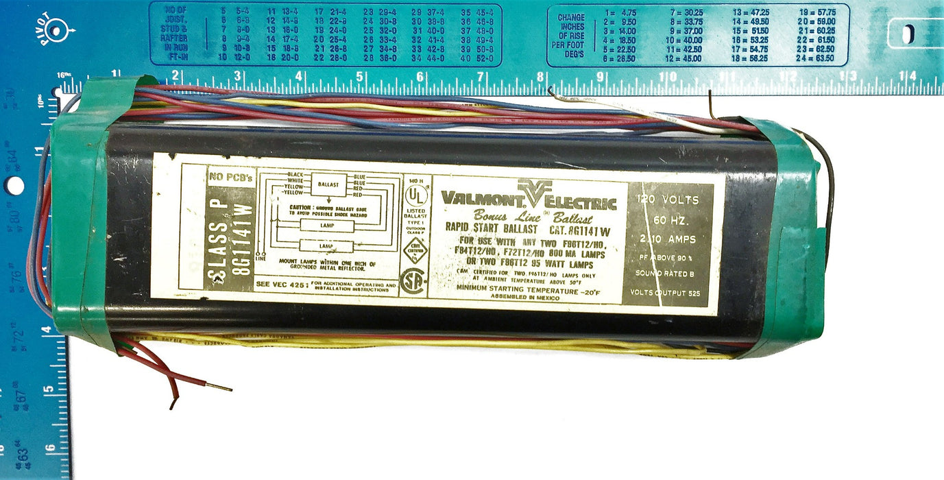 Valmont Electric Rapid Start Ballast 8G1141W NOS