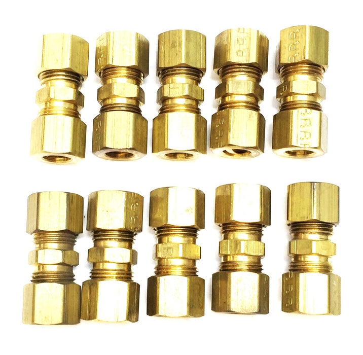 PARKER 5/16" Brass Union Compression Fitting 1VDB3 [Lot of 10] NOS
