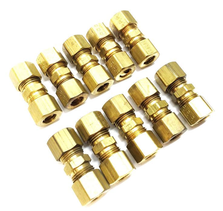 PARKER 5/16" Brass Union Compression Fitting 1VDB3 [Lot of 10] NOS