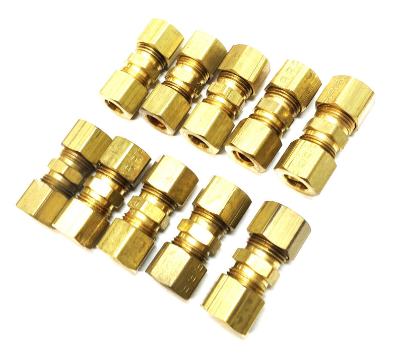 PARKER 5/16" Brass Union Compression Fitting 1VDB3 [Lot of 10] NOS