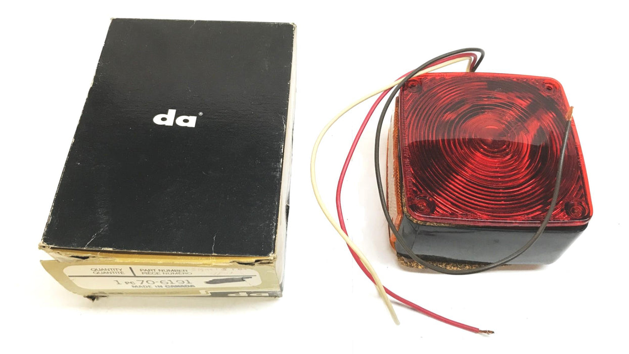 Dominion Automotive Amber/Red Trailer Signal Light Assembly 70-6191 (4800) NOS