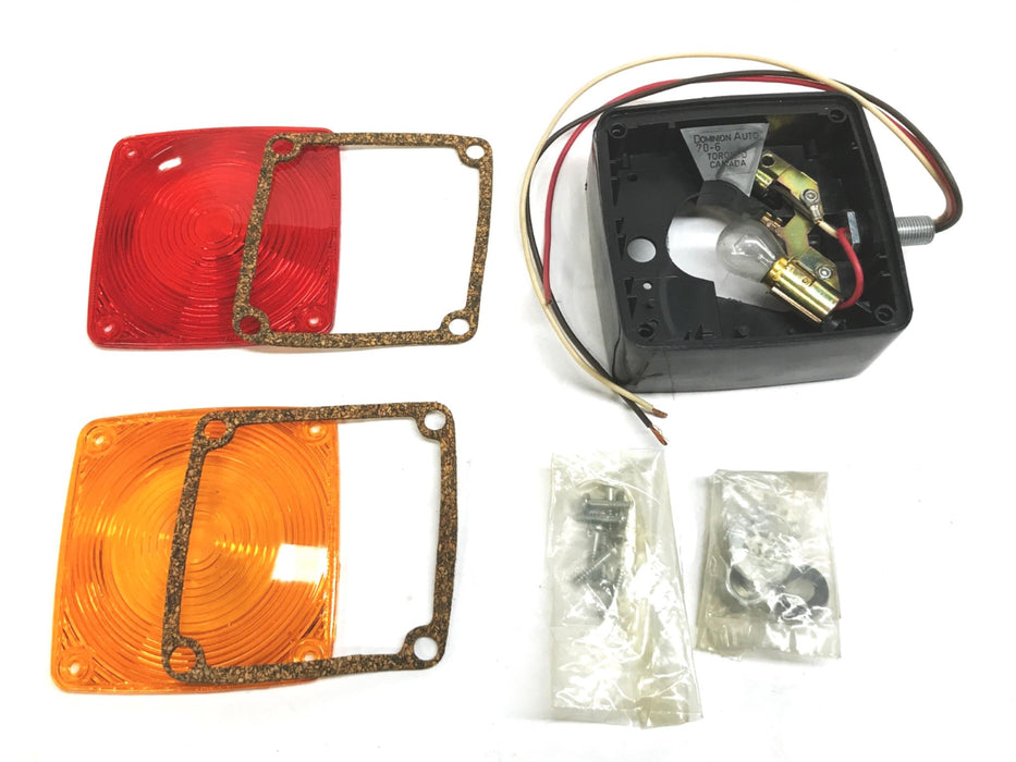 Dominion Automotive Amber/Red Trailer Signal Light Assembly 70-6191 (4800) NOS