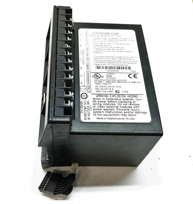 GE/Fanuc Genius Bus Interface Unit IC670GBI102F