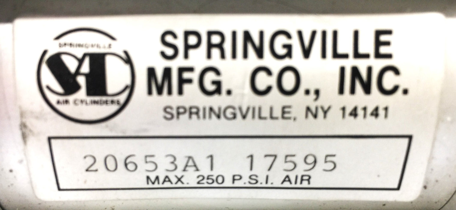 Springville Pneumatic Air Cylinder Max. 250 P.S.I 20653A1 NOS