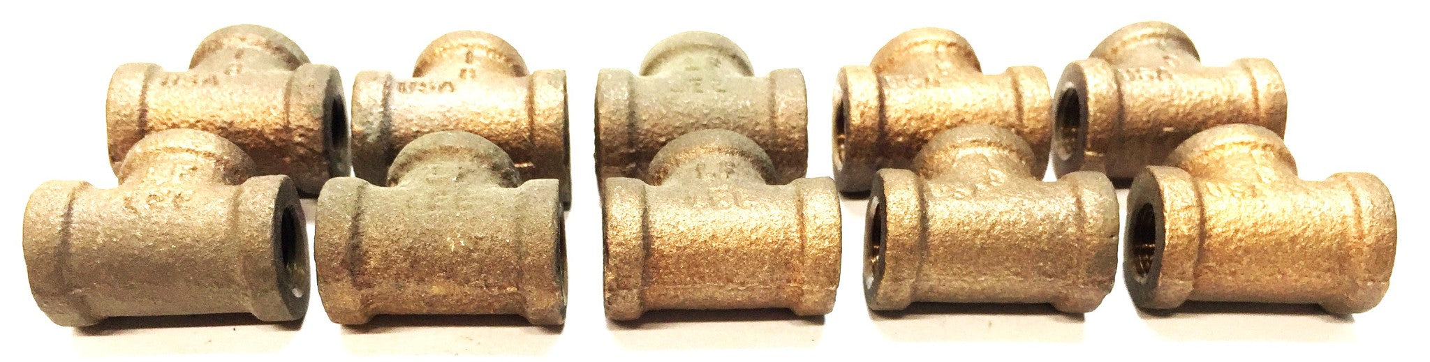 LEE 1/8" Brass Tee [Lot of 10] NOS