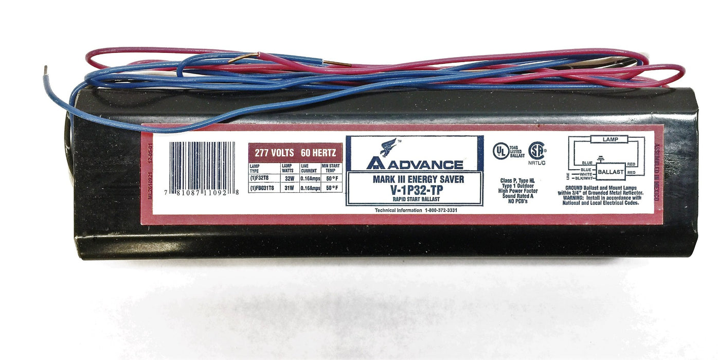 Advance Rapid Start Ballast V1P32TP (6V954) NOS
