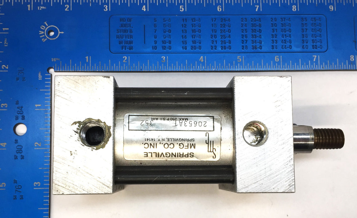 Springville Pneumatic Air Cylinder Max. 250 P.S.I 20653A1 USED