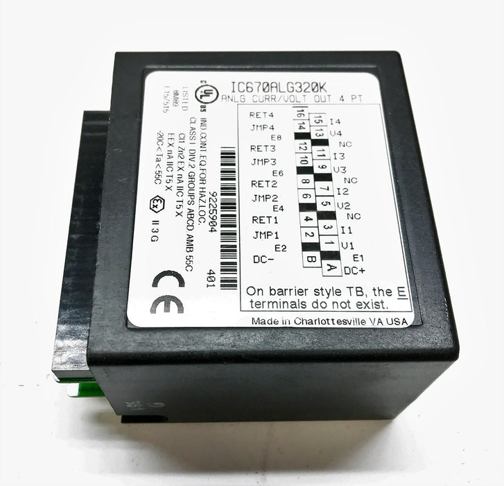 GE/Fanuc Analog Current Output Module IC670ALG320K