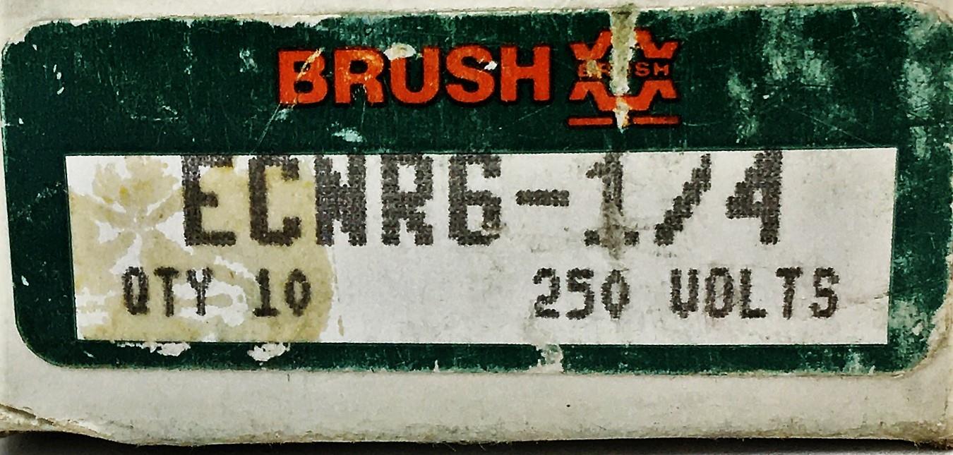 Brush 250V Dual Element Time Delay Fuse ECNR-6-1/4 [Lot of 7] NOS