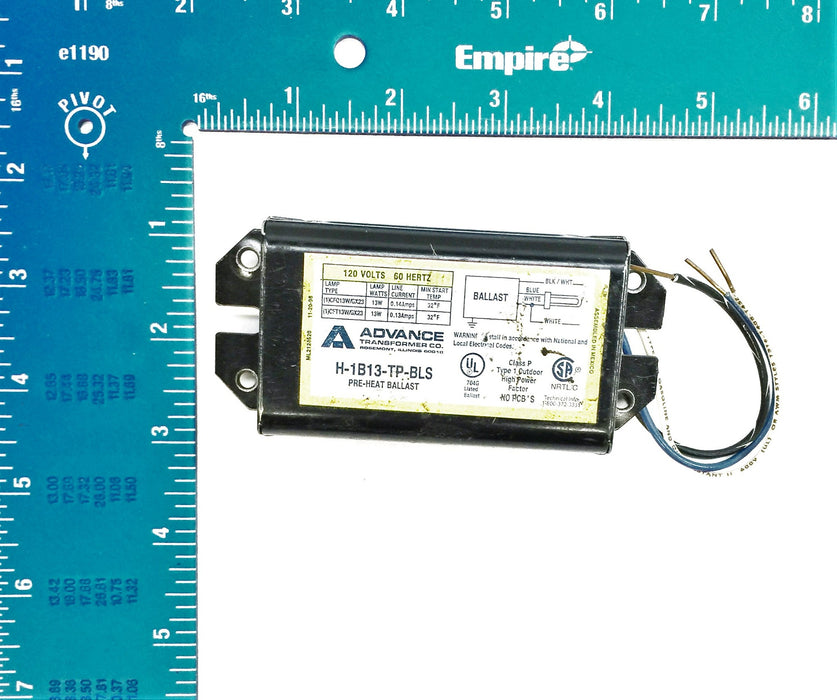 Advance Pre-Heat Ballast H-1B13-TP-BLS (H1B13TPBLS) NOS