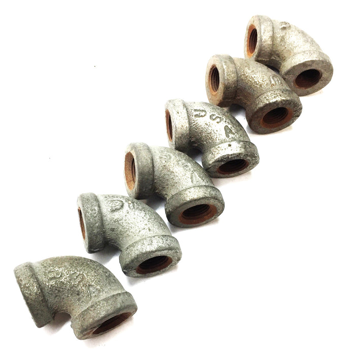 UNBRANDED 1/8" Galvanized 90 Degree Elbow [Lot of 6] NOS