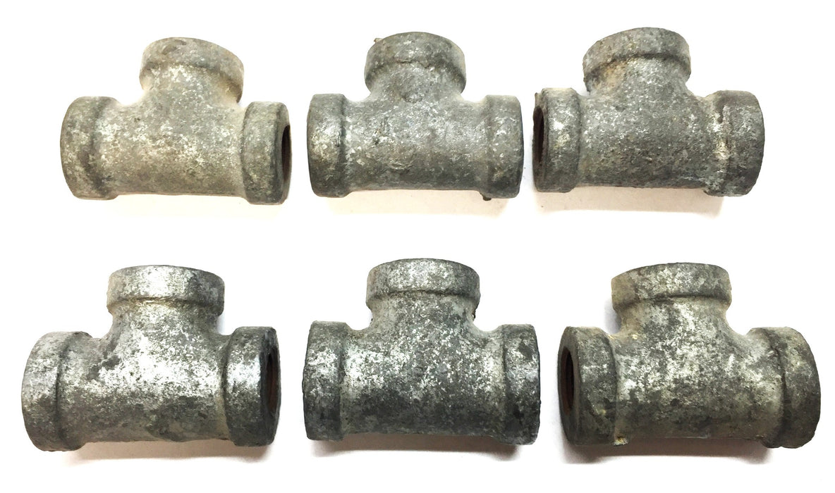 UNBRANDED 1/8" Galvanized Tee [Lot of 6] NOS