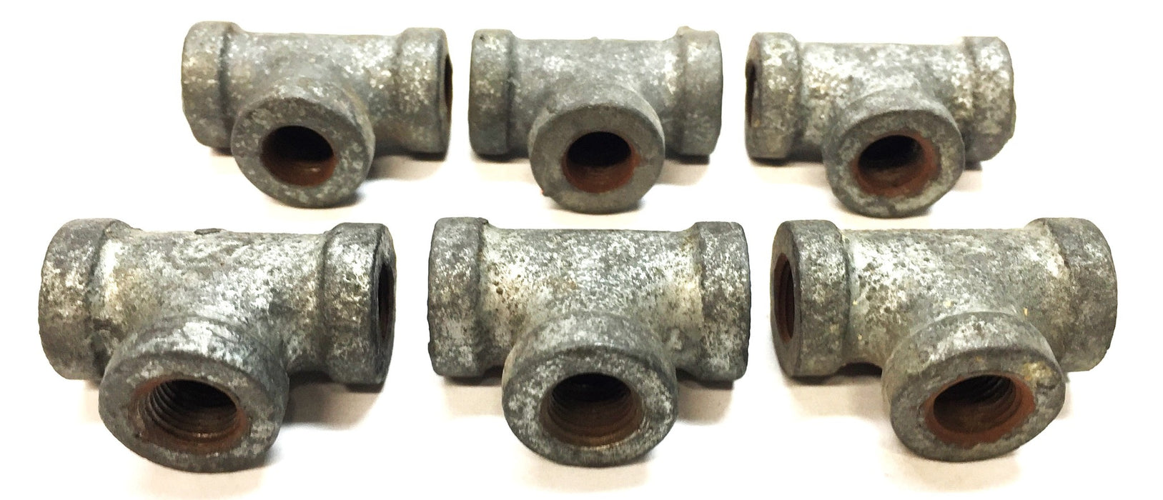 UNBRANDED 1/8" Galvanized Tee [Lot of 6] NOS