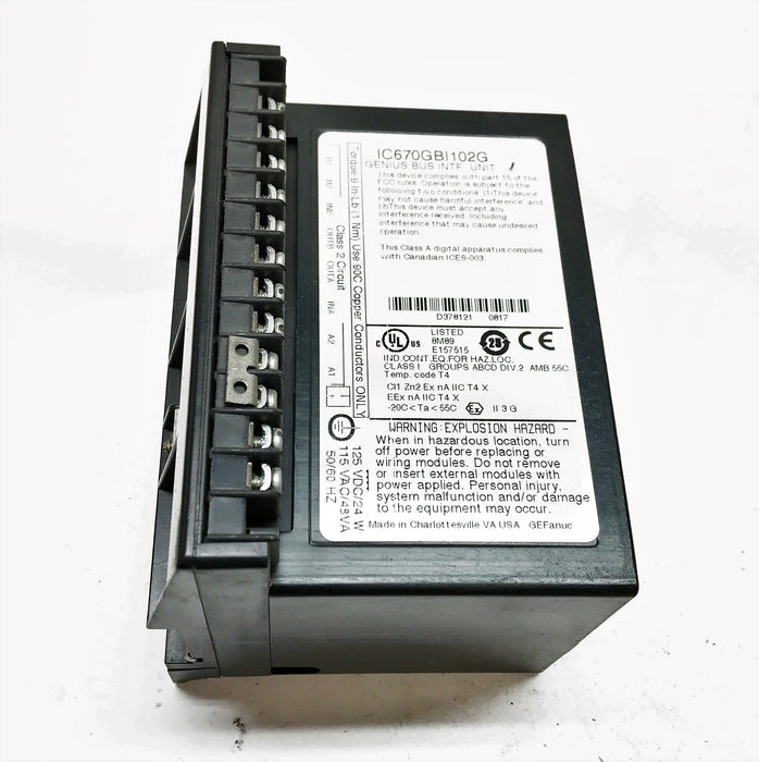 GE/Fanuc Genius Bus Interface Unit IC670GBI102G