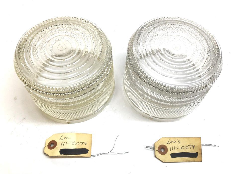 Unbranded 5 inch x 4 inch Clear Dome Lens 111-0074 [Lot of 2] NOS