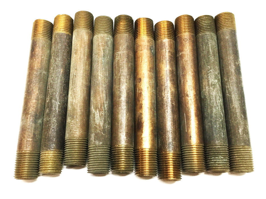 UNBRANDED 1/8" x 3" Brass Nipple [Lot of 10] NOS