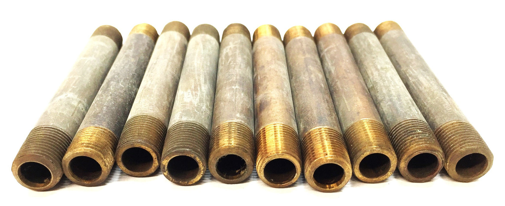 UNBRANDED 1/8" x 3" Brass Nipple [Lot of 10] NOS