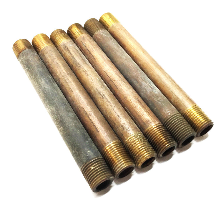 UNBRANDED 1/8" x 3-1/2" Brass Nipple [Lot of 6] NOS