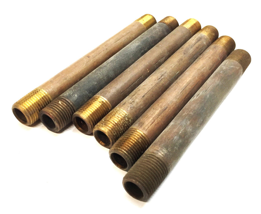 UNBRANDED 1/8" x 3-1/2" Brass Nipple [Lot of 6] NOS