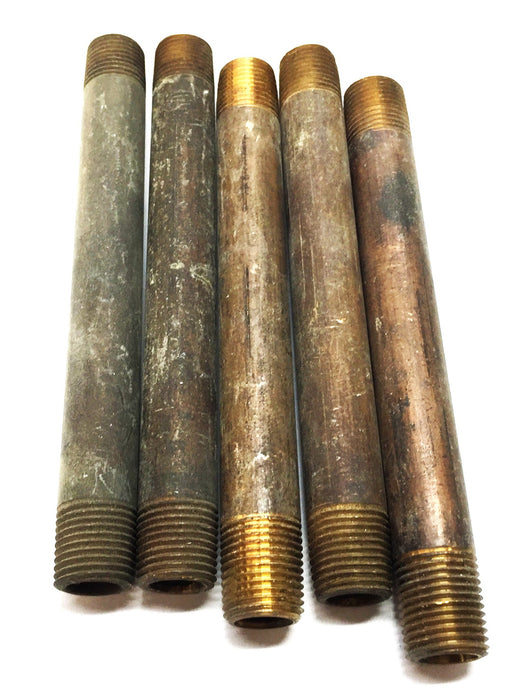 UNBRANDED 1/8" x 3-1/2" Brass Nipple [Lot of 5] NOS