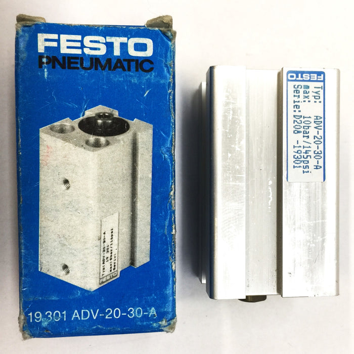 Festo Short Stroke Double Action Pneumatic Cylinder ADV-20-30-A (19301) NOS